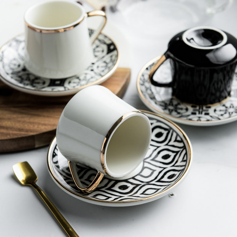 Black N White Aesthetic Ceramic Coffee Cup