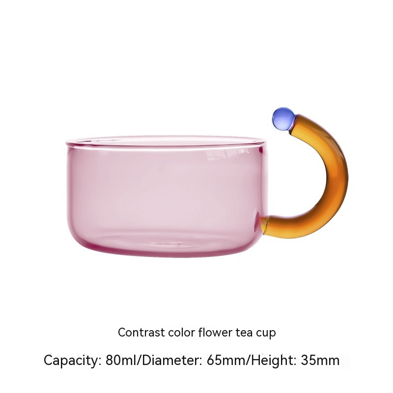 Creative Contrast Color High Temperature Resistant Glass Teapot