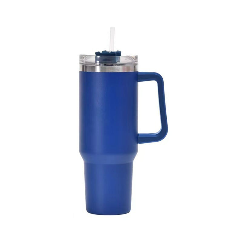 40oz Stainless Steel Straw Coffee Insulation Cup With Handle